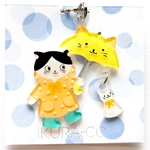 雨の日の猫さんキーホルダー
