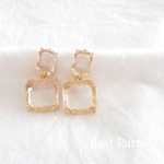 2pcs クリスタルピアス タイプ③