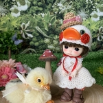 ガーコさんワンピース＊stodoll用（5インチぐらい）＊ほっぺ赤