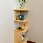 コーナーシェルフ置き式　収納家具　トイレ収納　植物棚