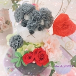 　シュナウザー  プリザーブドフラワー