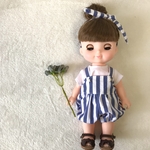 3点セット　ソランちゃん　しましまサロペット＆トップス＆ヘアバンド