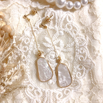 ゆらゆら揺れるシェル風ピアス/イヤリング