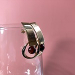 ピアス　レッドタイガーアイ&プレートピアス パワーストーンピアス　8mm　(長方形/ゴールド)　☆ピアス☆ピアス☆ピアス