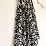 ＊和風フラワーリップルロングティアードスカート(black)＊