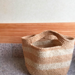 ✳︎麻ひものマルシェバッグ ホワイトボーダー✳︎