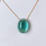 フローライトの一粒ダイレクトネックレス1