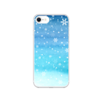 雪舞う冬の表面印刷スマホケース
