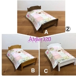 オーダー受付中‼️ベッド Dタイプ 15cm  シングルサイズ&ベッドカバー ミニチュア家具 