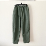 Cool maxチノストレッチ カーキ＊タックテーパードパンツ
