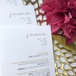 結婚式　メニュー表　マーメイド75円