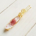 ~揺らめく彼岸花♪宝石質ファイアークォーツ~simple knot