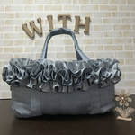 【受注生産】犬 ペット 3way バッグ（ベッド+ドライブベッド+キャリーバッグ）《ダブルフリル》