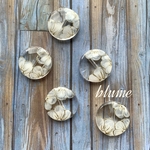 再販3【ビーズ】round nuance color flower beads #WH