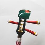 かんざし 「三味線」深藍色４（ふかきあいいろ）（麻の葉）