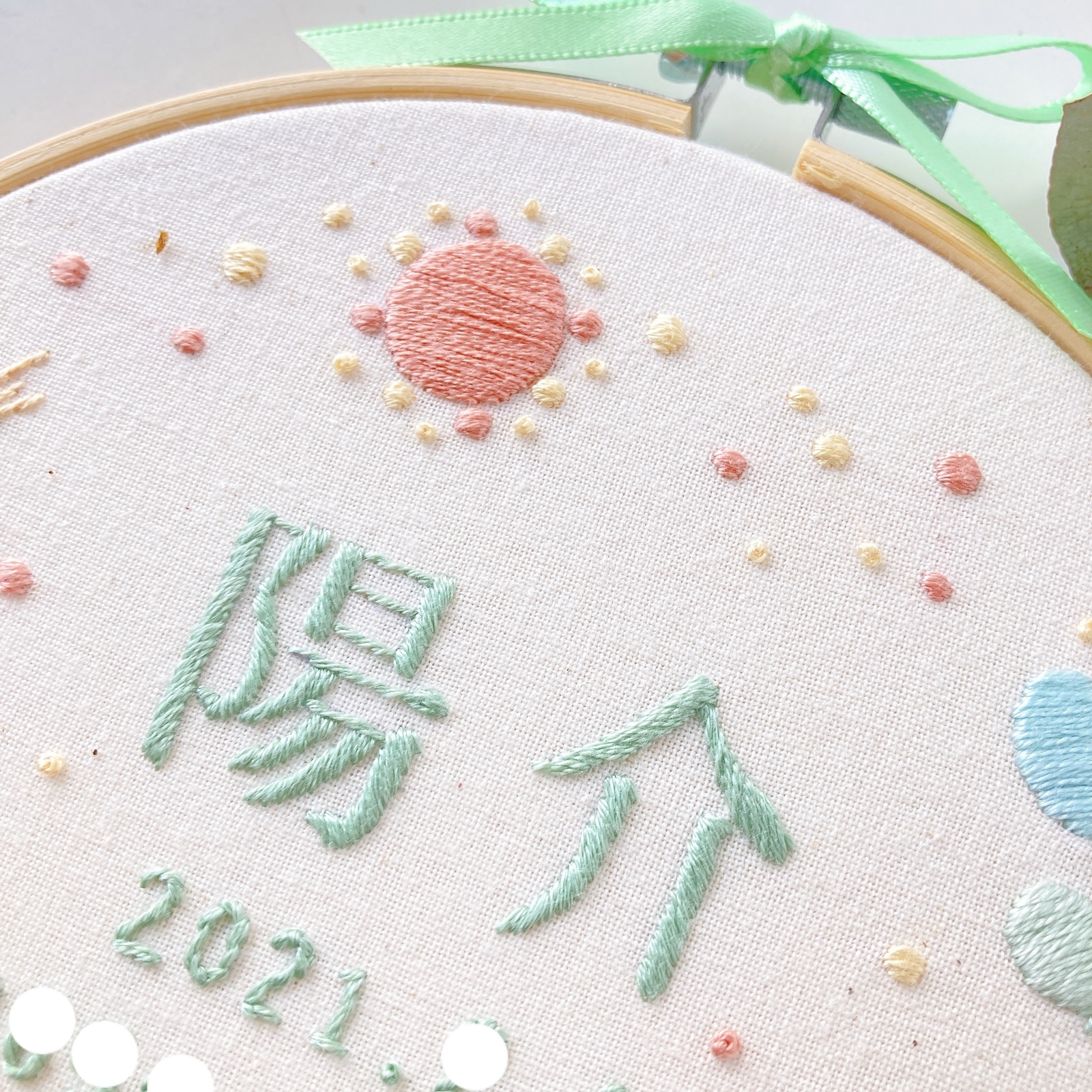 ≪セミオーダーで叶える ちょっぴり贅沢な手刺繍バースボード