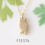 【14kgf】フクロウのシルエットネックレス