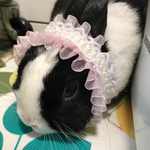 ♡ピンク色♡オーガンジーフリルカチューシャ♡