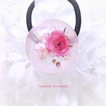 【送料無料】～涼花 ～   天然石入り レジンヘアゴム