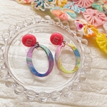 リングプレート ピアス 【ドイツ製アクリル使用】