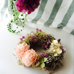 naturalflower ピンク&グレーリングピロー