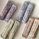 ♡再販♡花＆リボンとチェックのリバーシブル ランドセル肩カバー 肩ベルトカバー☆