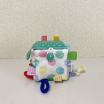 優しいカシャカシャ★布おもちゃ★タグ★ベビー★サイコロボール