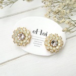 「一輪草 white opal」イヤリング/ピアス