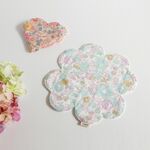 リバティと6重ガーゼのよつばハンカチ*Betsyセラドン×ホワイト◇1枚