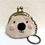 【送料無料】【ハンドメイド】ウォンバット　アニマルコインケース　キーホルダー