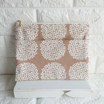 送料無料☆再販☆北欧風サークルフラワー大きめポーチ