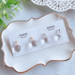 うるっとクリアしずくピアス/イヤリング サージカルステンレス nonoacs 夏 透明 