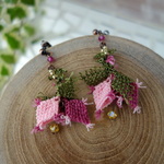 オヤのピアス Pink*Purple