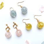 浴衣に合う紫陽花の花びらのピアス＆イヤリング(パステルカラー)