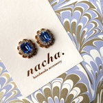 Victorian sapphire pierce / earring