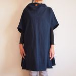 Kimamaフードチュニック（木綿 濃紺）【受注生産対応】