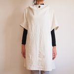 Kimamaフードチュニック（木綿 生成）【受注生産対応】