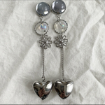 シルバーハートピアス