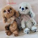 LapisBear　 たれ耳わんちゃん　ライトブルー