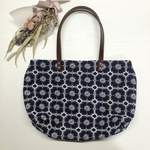 【専用①・受注生産】anemone・ネイビーのおでかけトートバッグ