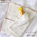 大人気 韓国イブル さくらんぼ 刺繍 3重 ガーゼ ブランケット 95×155㎝