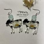 牛さんピアス  牛　ピアス　イヤリング　プチプラ　ホルスタイン　牧場　自然　北海道　花アクセサリー