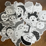 フレークシールスタンプ風かお