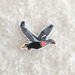 ケワタガモ　刺繍ブローチ