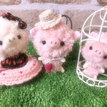 ３びきのぶたさんset♡あみぐるみ