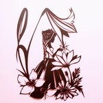 切り絵　お花の世話係