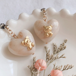 heart bare🧸ミルクティーマーブル