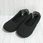 L・黒ルームシューズ×黒ボーダー(1-L6)　～入園入学プレゼントにも～