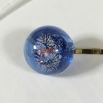 夏の夜空　縁日夏祭り花火ヘアピン　レジン