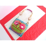 ミラー刺繍のバッグ/ひらめきカエル✱2107-②✱ ￥2300 【ワンダフレンド・ミディブライス用】